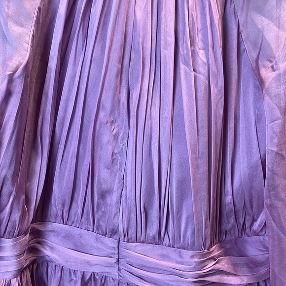 Mac Duggal 68225 Light Purple Chiffon Ruched Illusion Raglan Sleeve Ruffle Gown - Picture 10 of 14